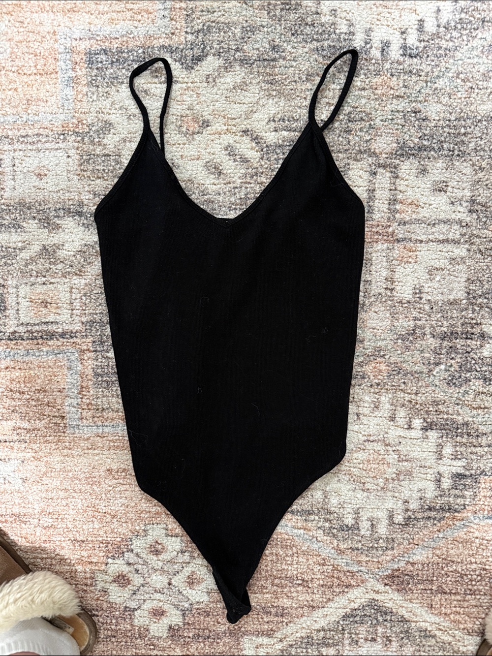 Black One-Piece ribbed Bodysuit from BP